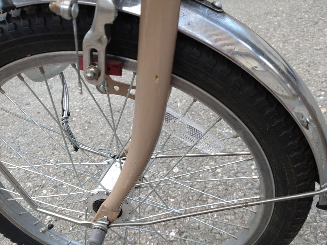 高齢者用自転車　サギサカ　こげーる ベージュ 前面バスケット付き