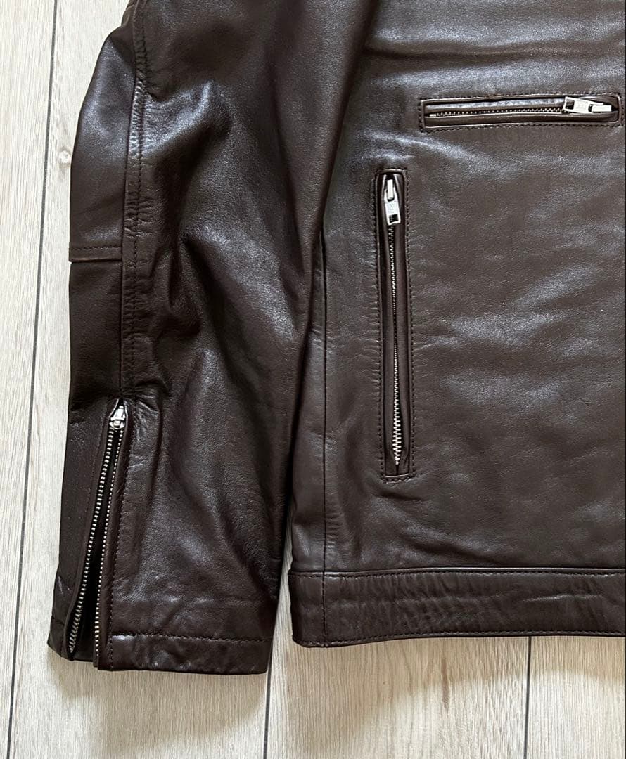 Paul Smith ダークブラウン シングルライダース　XL