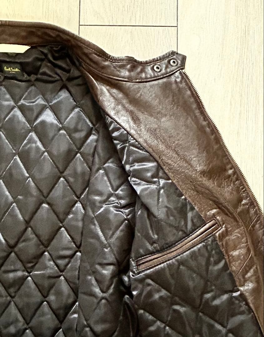 Paul Smith ダークブラウン シングルライダース　XL