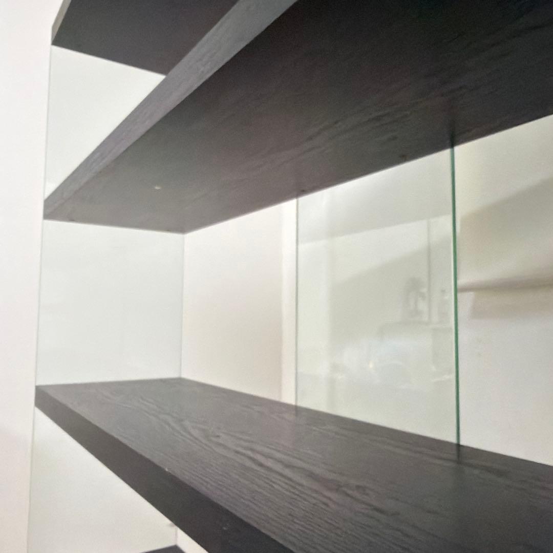 フランフラン Francfranc ガラス棚 120cm ブラック