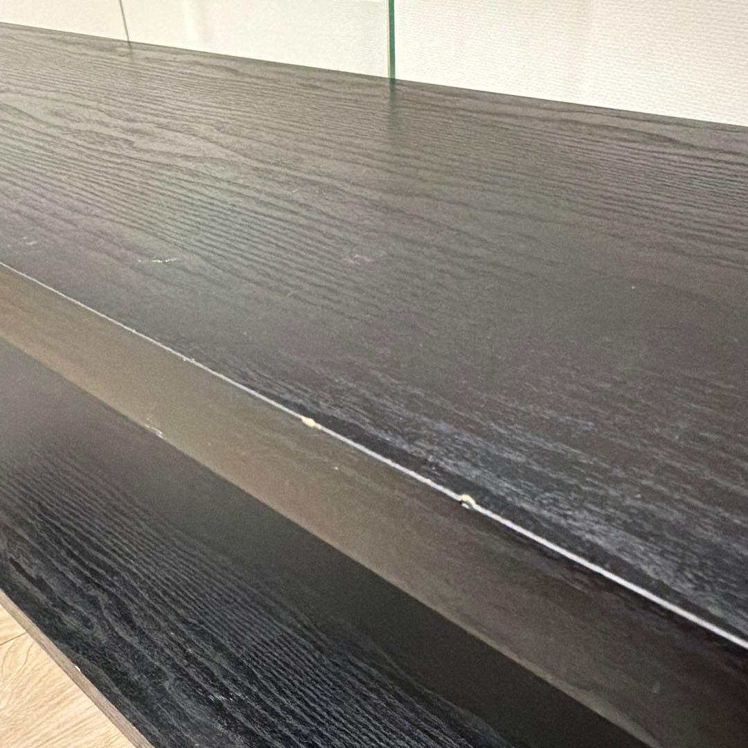 フランフラン Francfranc ガラス棚 120cm ブラック