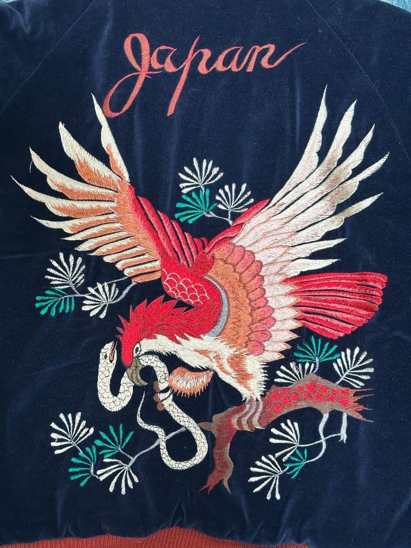 【激レア】90's 別珍 テーラー東洋 M品番 スカジャン 赤虎 赤龍 赤鷹