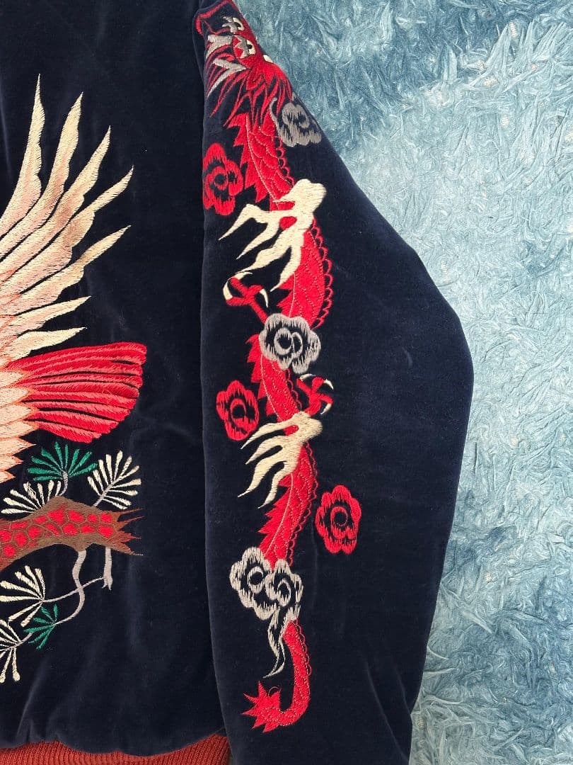 【激レア】90's 別珍 テーラー東洋 M品番 スカジャン 赤虎 赤龍 赤鷹