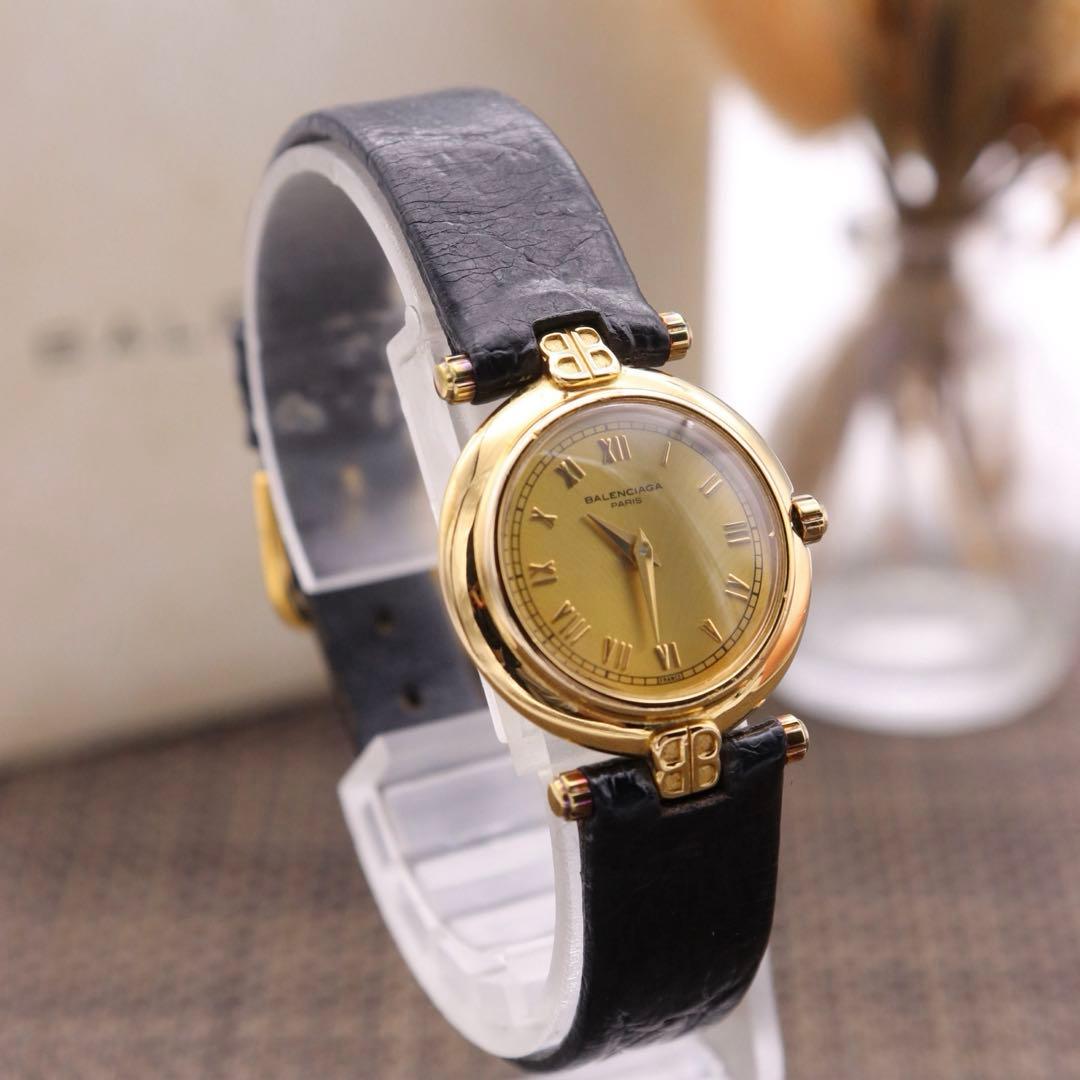 正規品【新品電池】BALENCIAGA TG882/動作品 人気モデル ゴールド