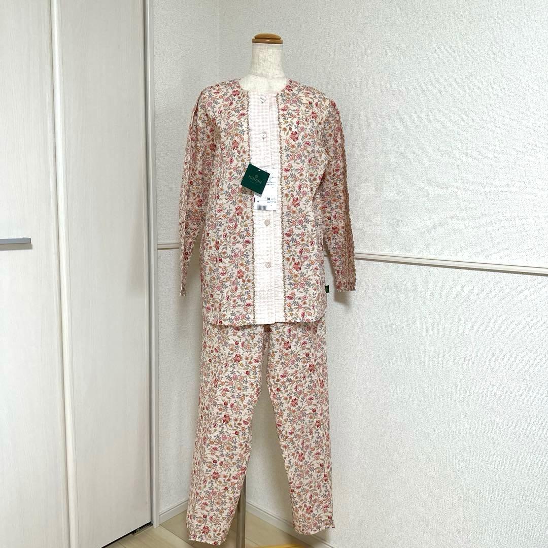 新品未使用タグ付　ワコールミントンパジャマ　サラッと涼しい綿クレープ生地Mサイズ