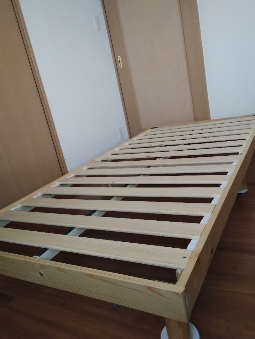 北欧パインベッド 天然木ベッドフレーム すのこベッド すのこ セミダブル2セット