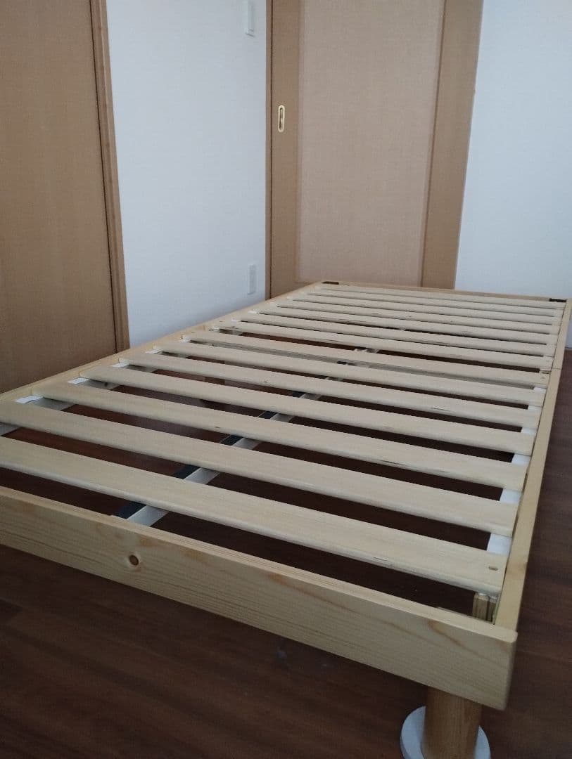 北欧パインベッド 天然木ベッドフレーム すのこベッド すのこ セミダブル2セット