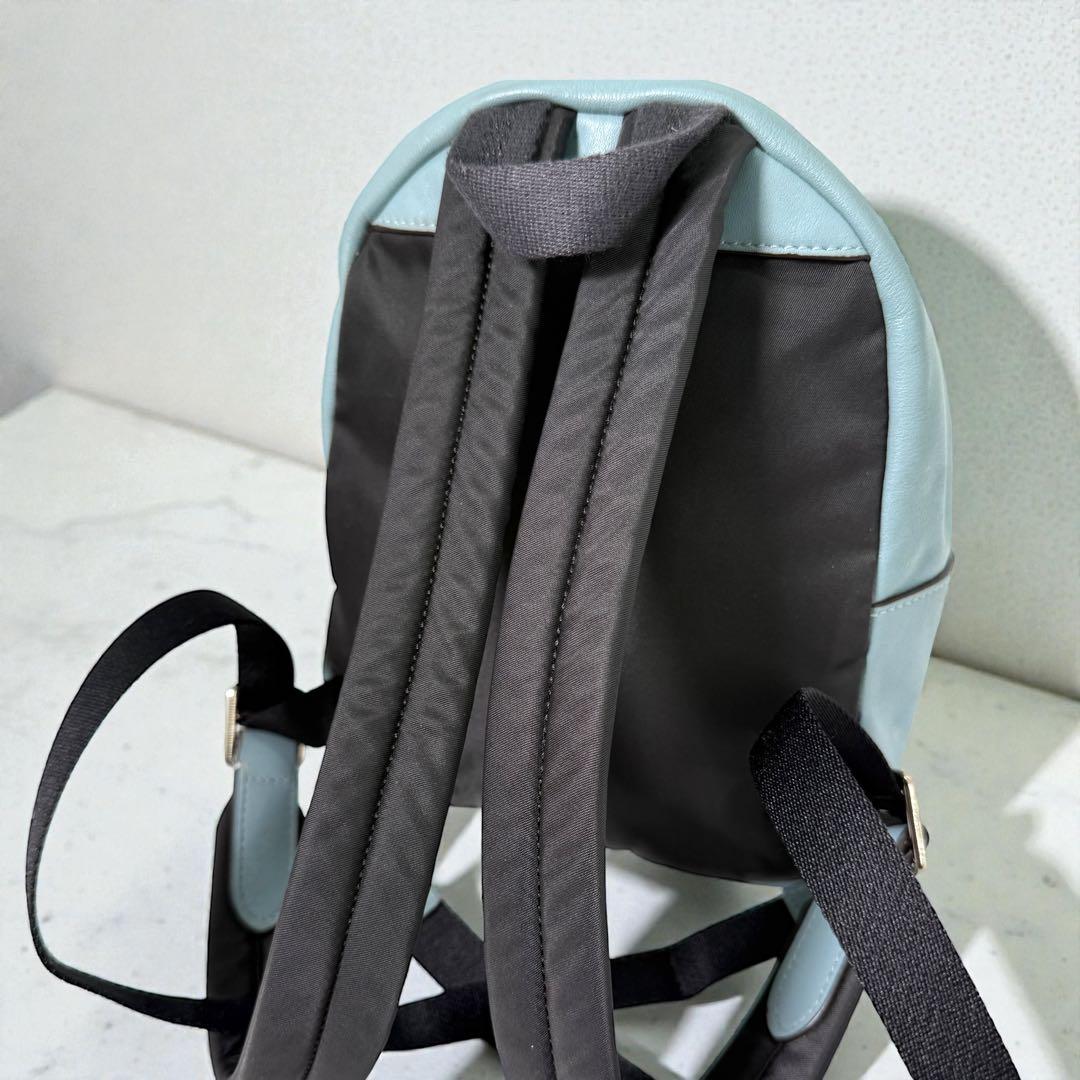 希少✨コーチ リュック ミニチャーリー 星柄 ネイビー レザー バイカラー