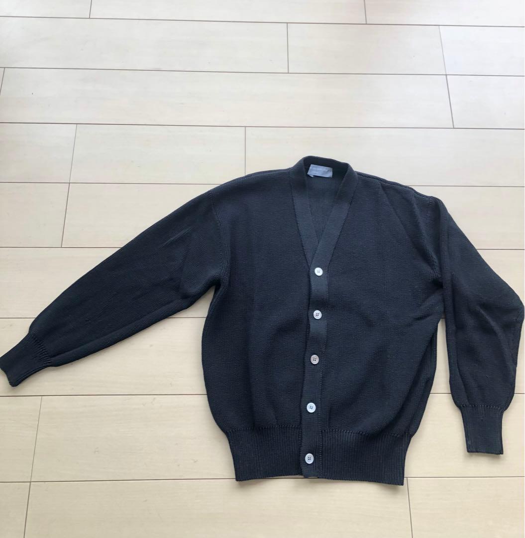 【A-RON】希少コムデギャルソンオム バックロゴ　ブラックカーディガン