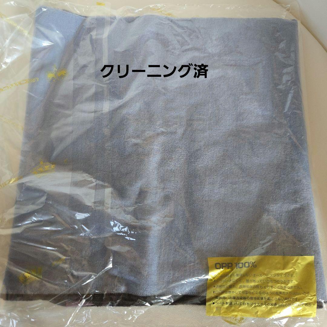 HERMES リバーシブルマフラー 黒/青　男女兼用カシミアシルククリーニング済