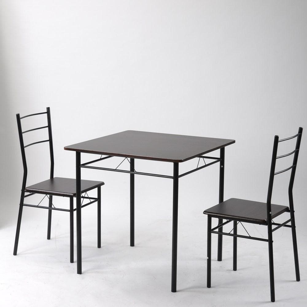 超人気！2人掛けテーブル＆チェア おしゃれ 北欧風 コンパクトセット　BROWN