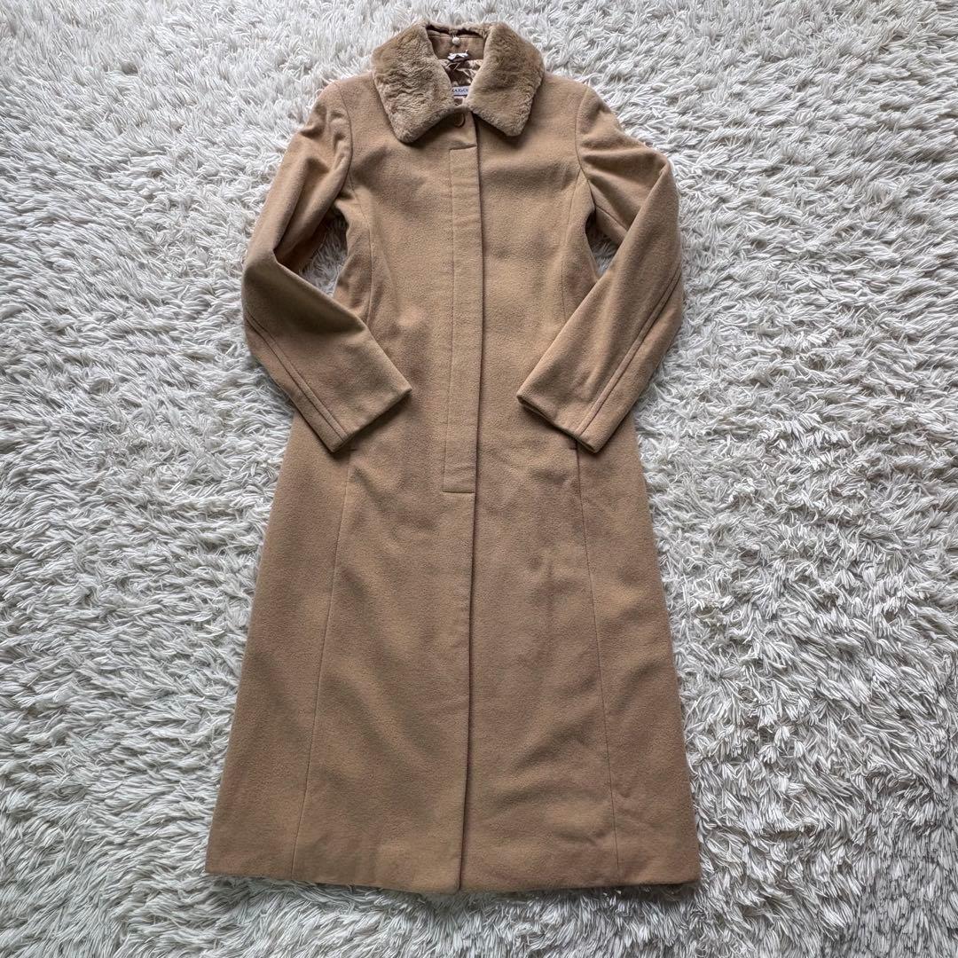 Max&Co ウールロングコート ファー付 伊製 大きいサイズ ベージュ 42