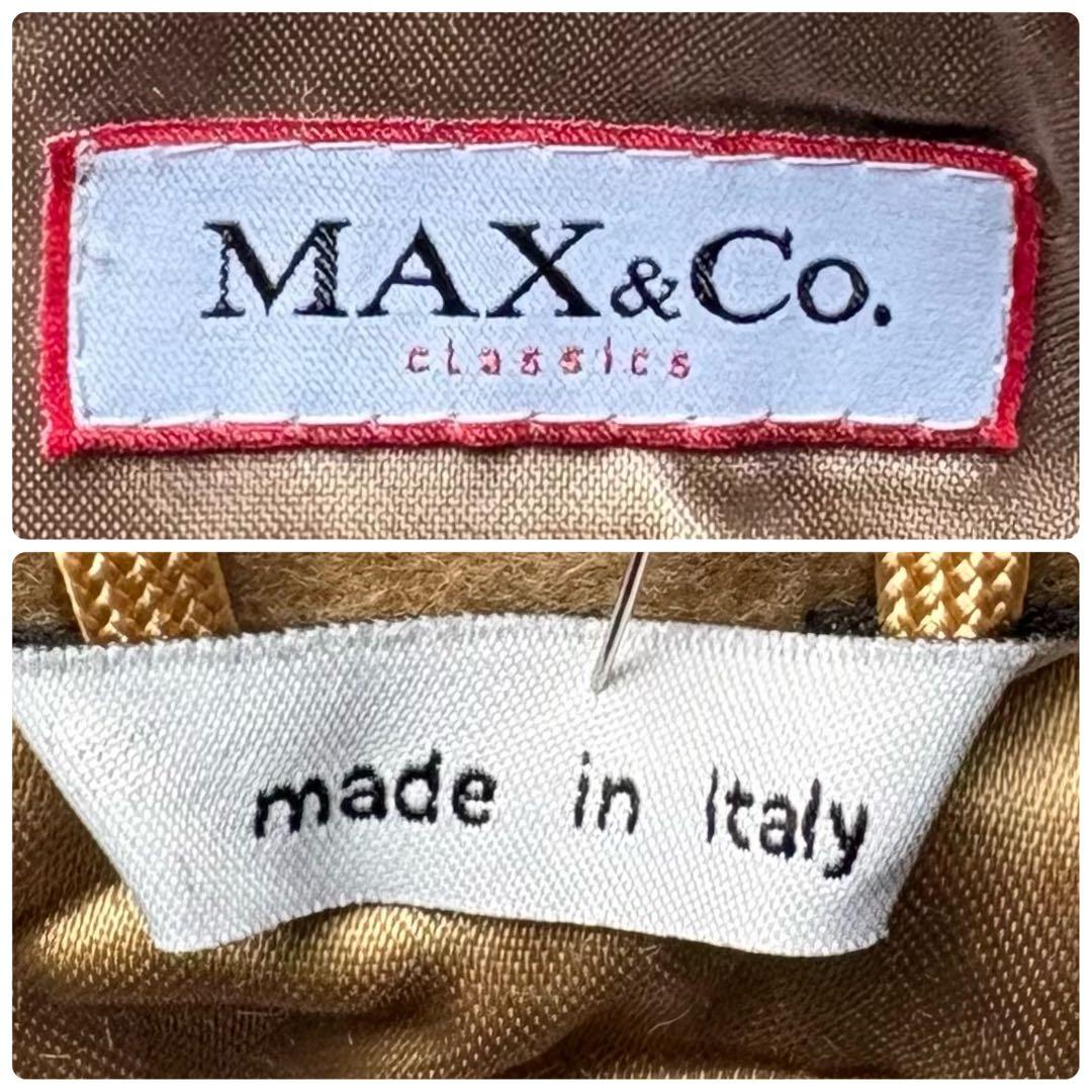 Max&Co ウールロングコート ファー付 伊製 大きいサイズ ベージュ 42