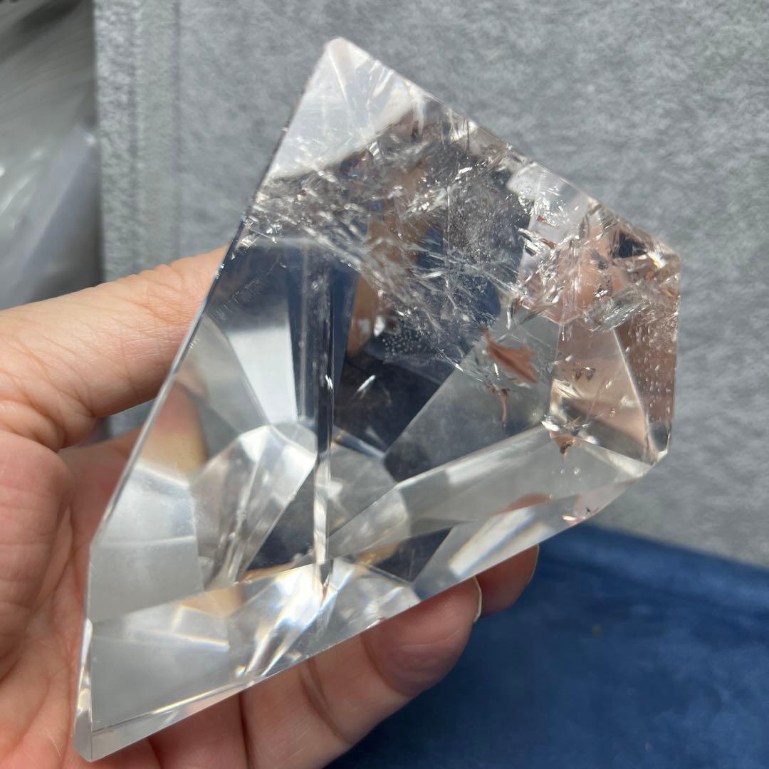 高品質水晶フリーフォーム　透明度最高　ブラジル産507g