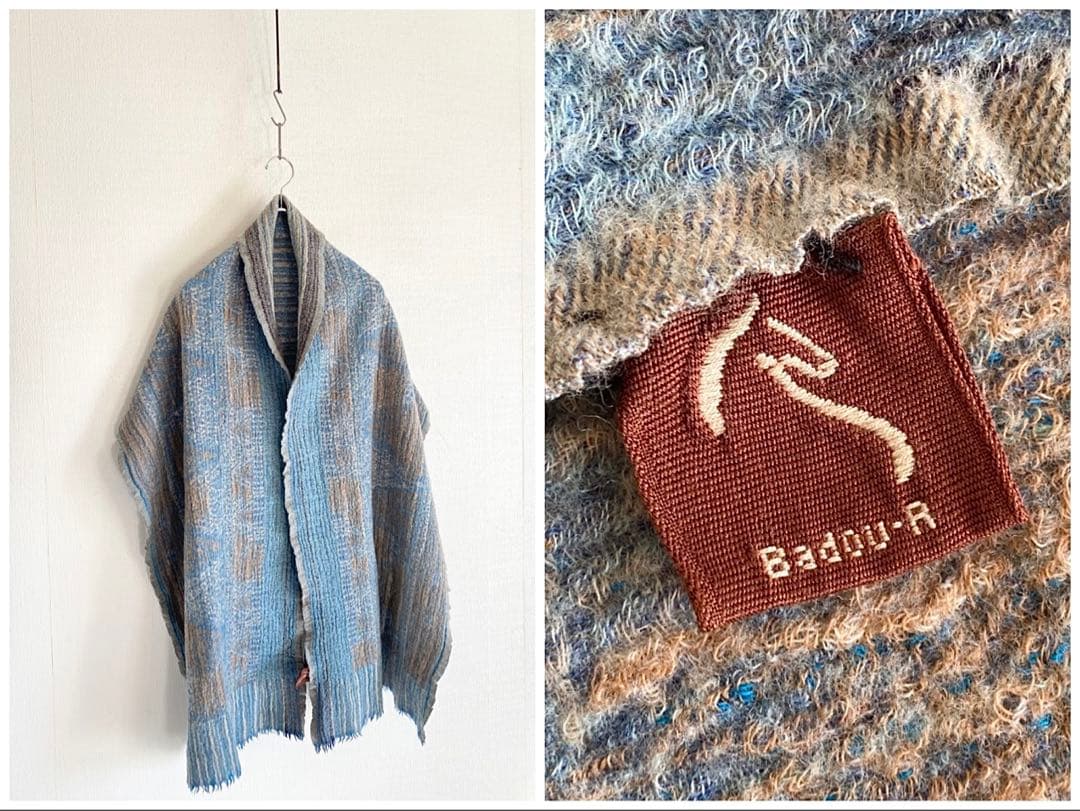 希少 Badou-R 45rpm ウール縮絨 ストール マフラー インド製