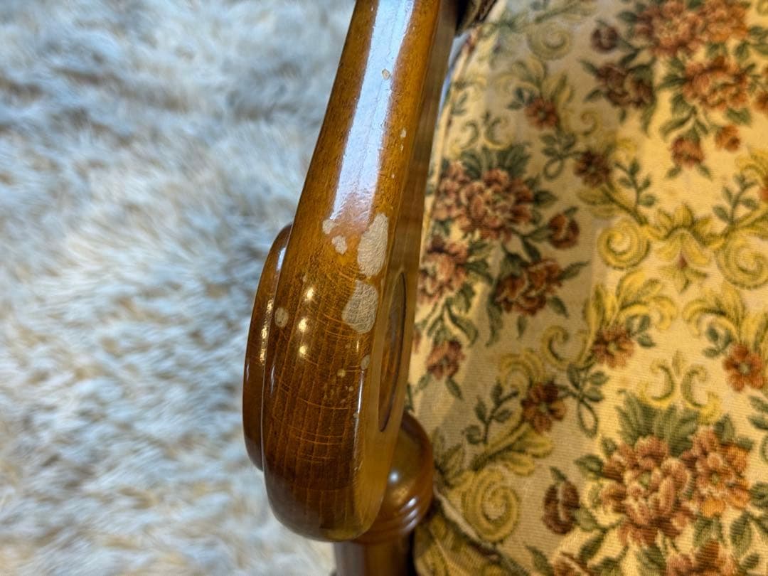 ロッキングチェア　ソファ　ゴブラン模様　アームチェア　ゆり椅子　ソファ　SZ