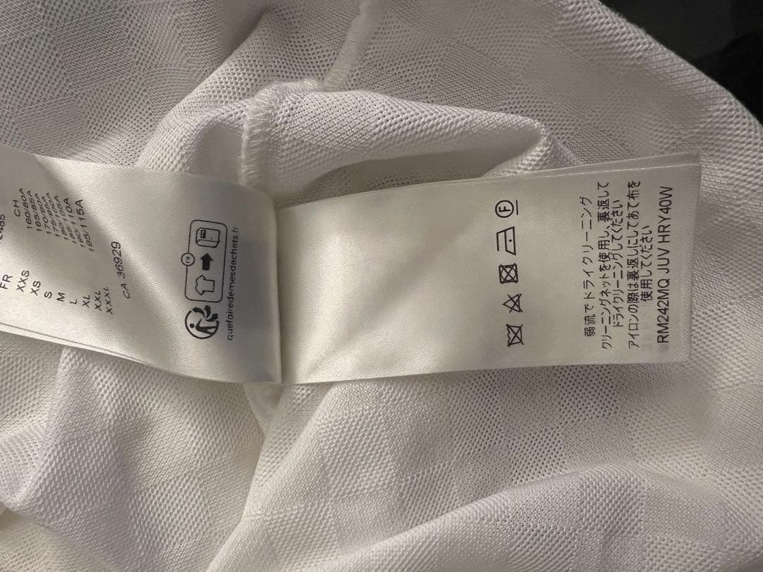美品　ルイヴィトン　ダミエコットンピケTシャツ　ＸＬ