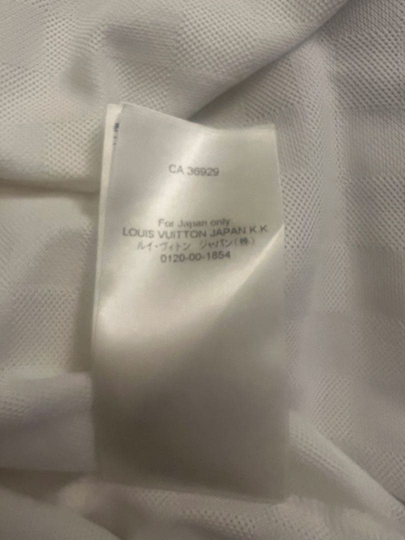 美品　ルイヴィトン　ダミエコットンピケTシャツ　ＸＬ
