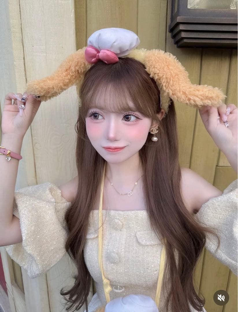 新品タグ付 ダーリッチ イエロー ホルターネックオフショルツイードトップス