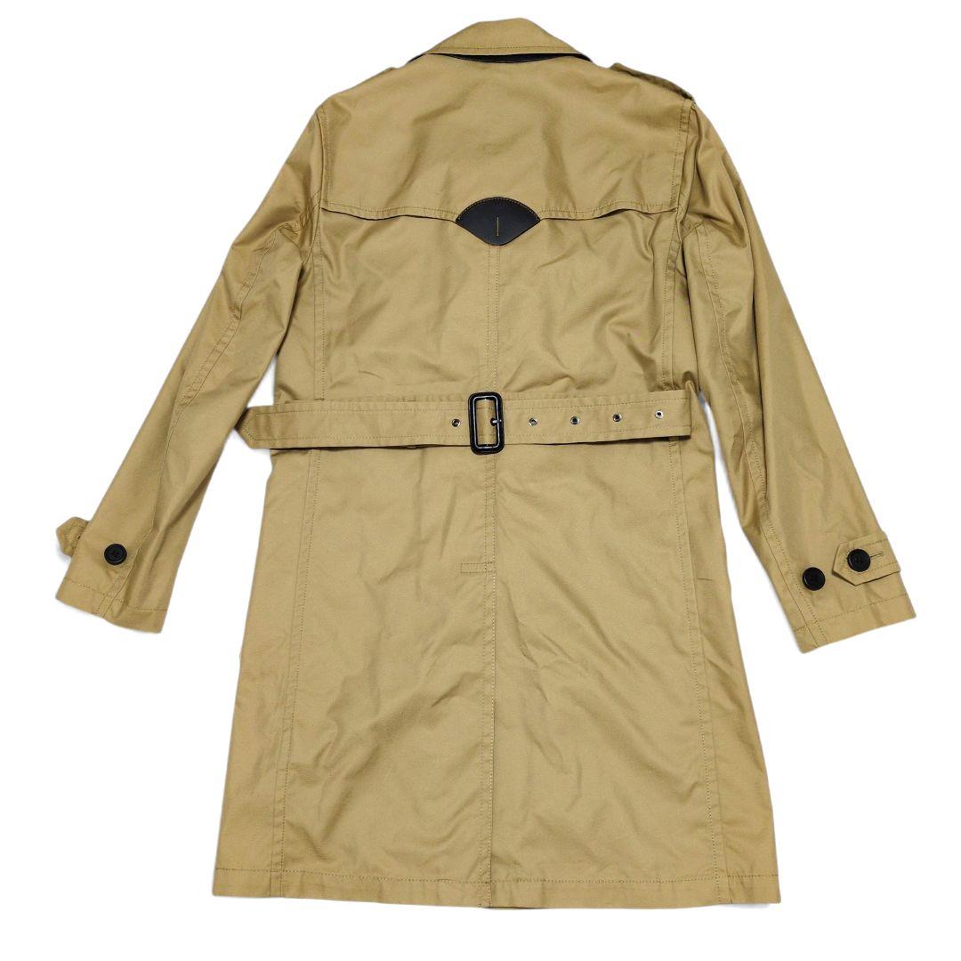 極美品✨ COACH トレンチコート レザー切り替え　ダブル　チャーム付き