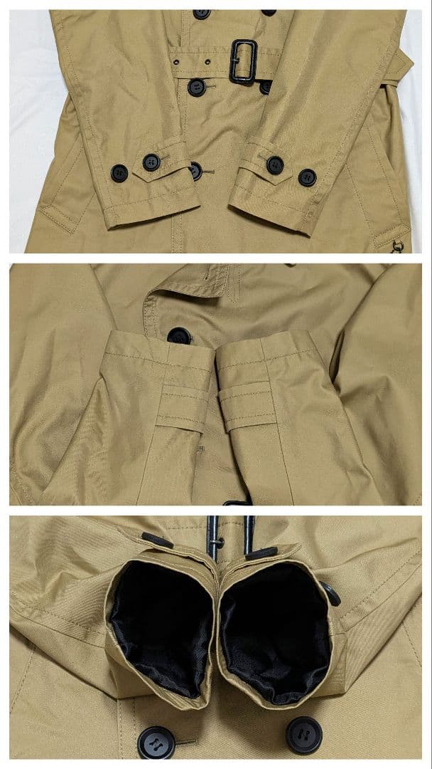 極美品✨ COACH トレンチコート レザー切り替え　ダブル　チャーム付き