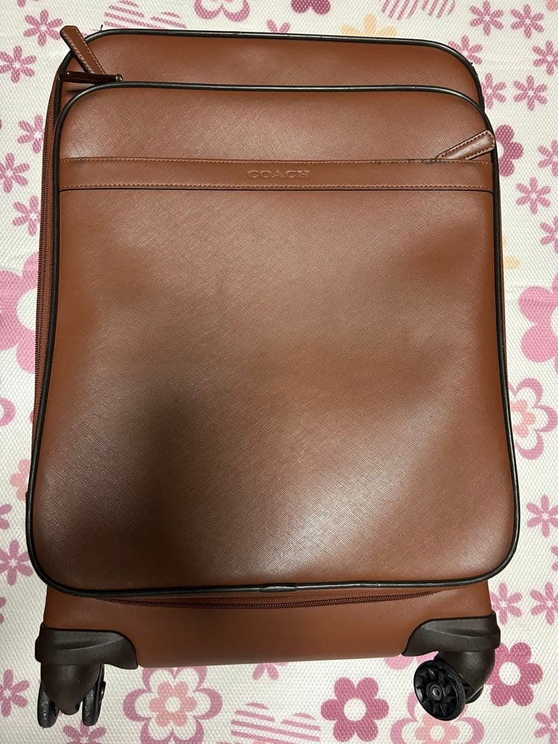 COACH ブラウン レザーキャリーケース