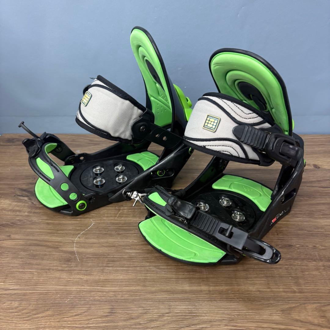 FLUX フラックス スノーボード ビンディング Lサイズ グリーン×ブラック