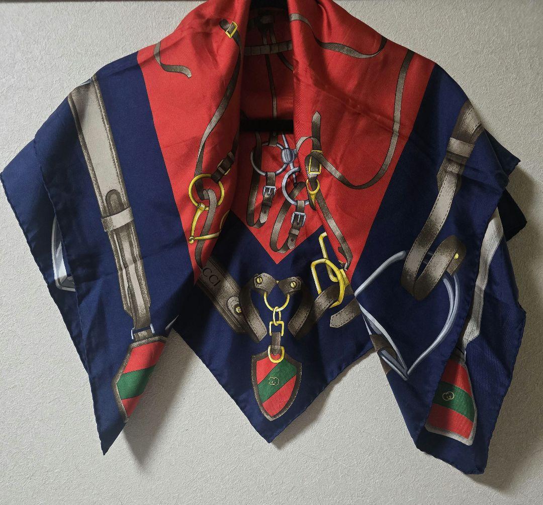 【専用】GUCCI シルクスカーフ 馬具モチーフ
