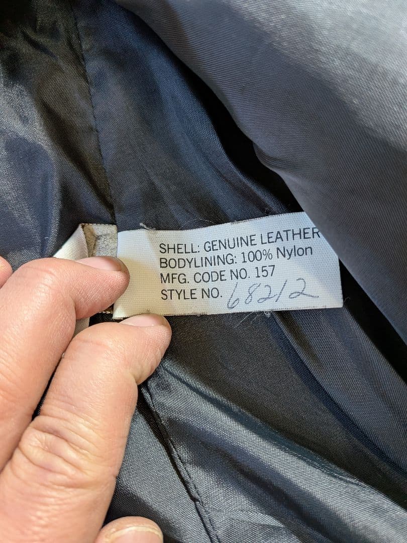 極希少　70s Sears シアーズ レザージャケット ボアライナー付 46 黒