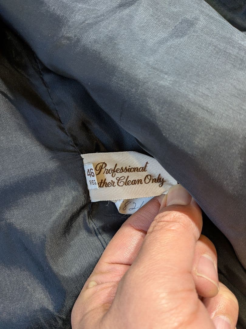 極希少　70s Sears シアーズ レザージャケット ボアライナー付 46 黒