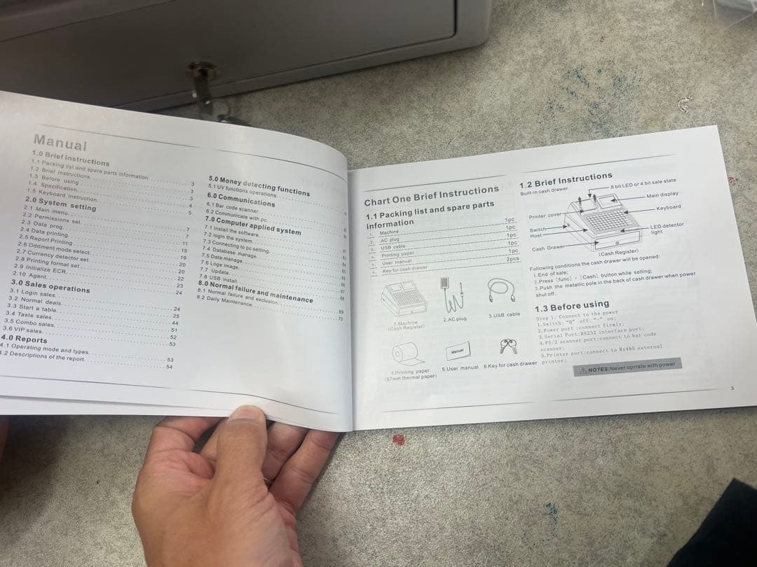【新品・未使用】業務用レジスター C50｜取扱説明書付き・USB対応・店舗用