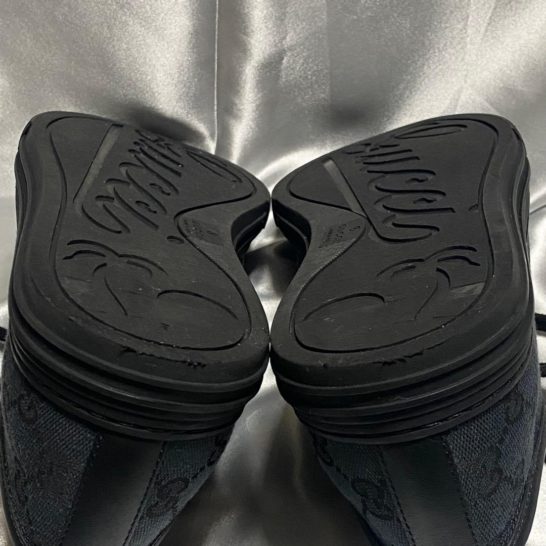 GUCCI グッチ　28cm スニーカー GGキャンバス ネイビー ブラック 黒