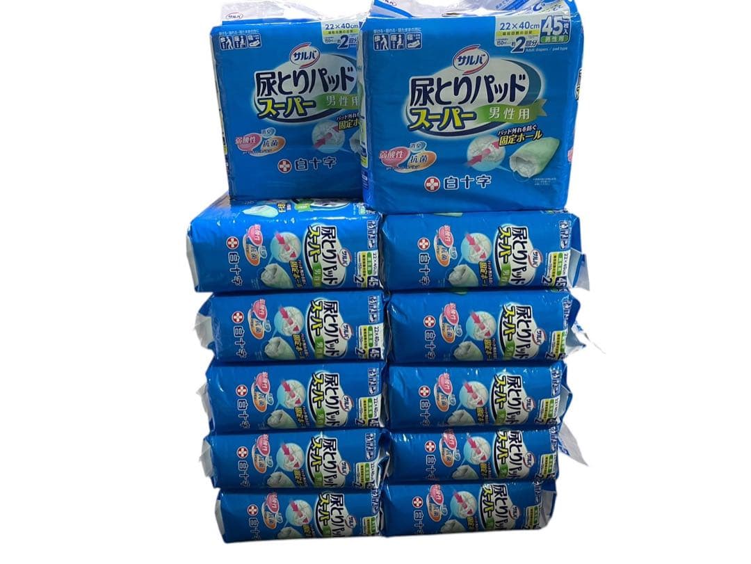 白十字 サルバ 尿とりパッド スーパー 男性用 45枚入 15パック