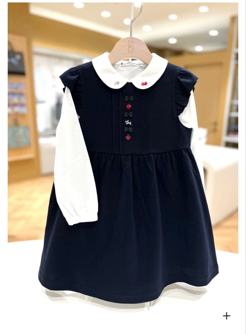 【美品】現行品 familiar ジャンパースカート ブラウス セット 80