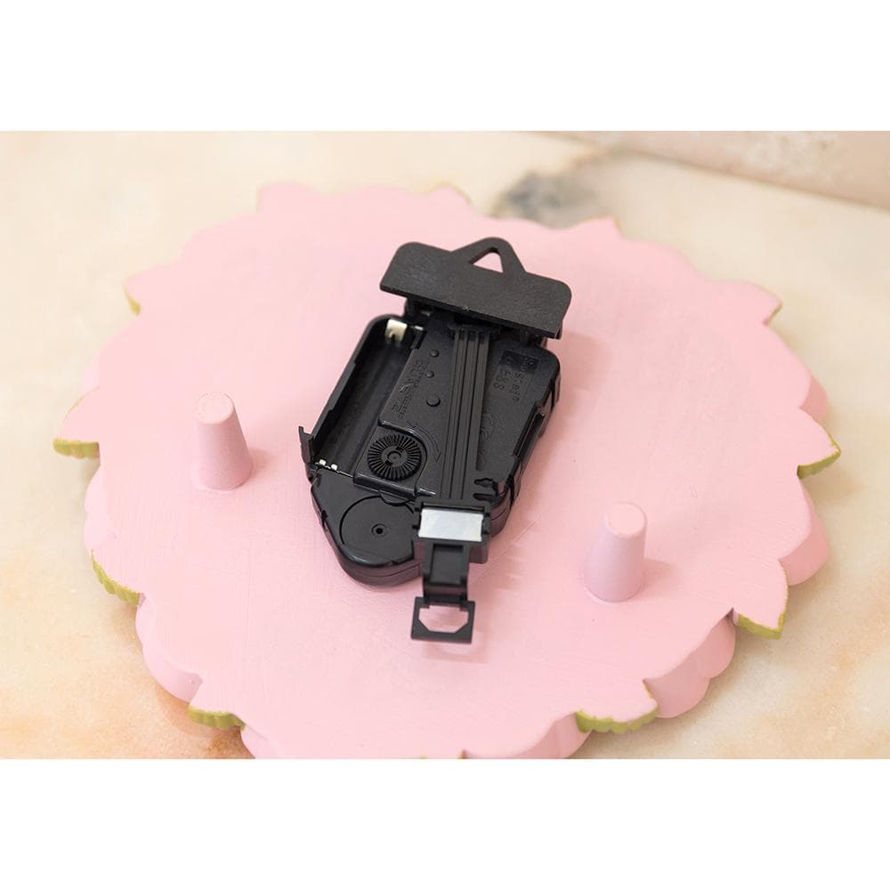 薔薇＆ハート 振り子時計 ラブリー 掛け時計 インテリア バラ ピンク