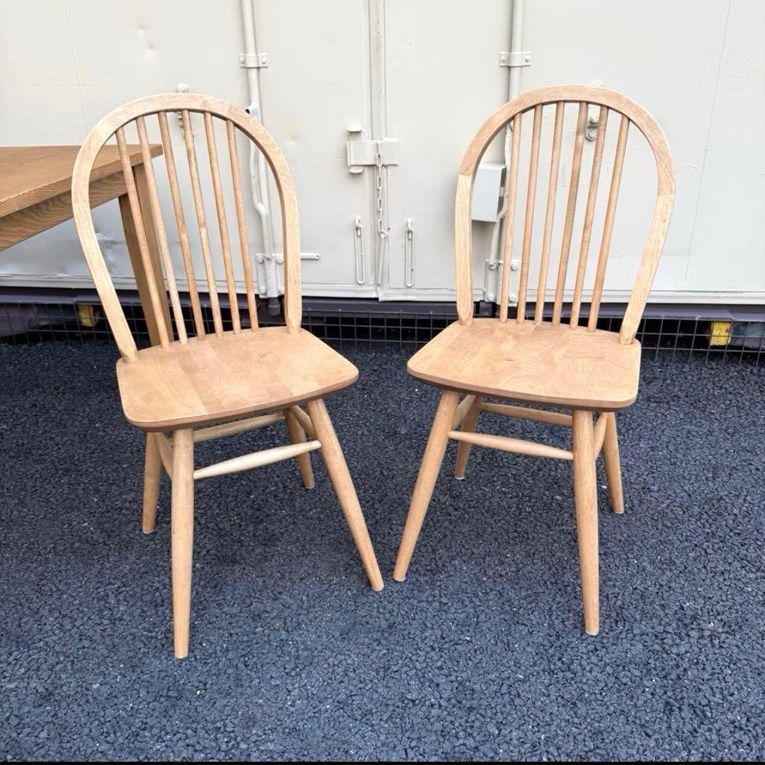 【美品】　関家具　マーガレット　無垢材 ダイニングチェア 北欧　バーチ材