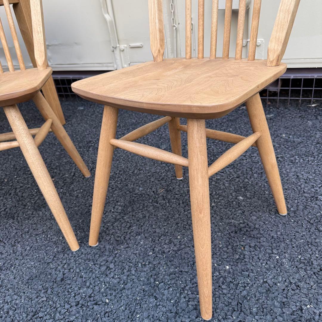 【美品】　関家具　マーガレット　無垢材 ダイニングチェア 北欧　バーチ材