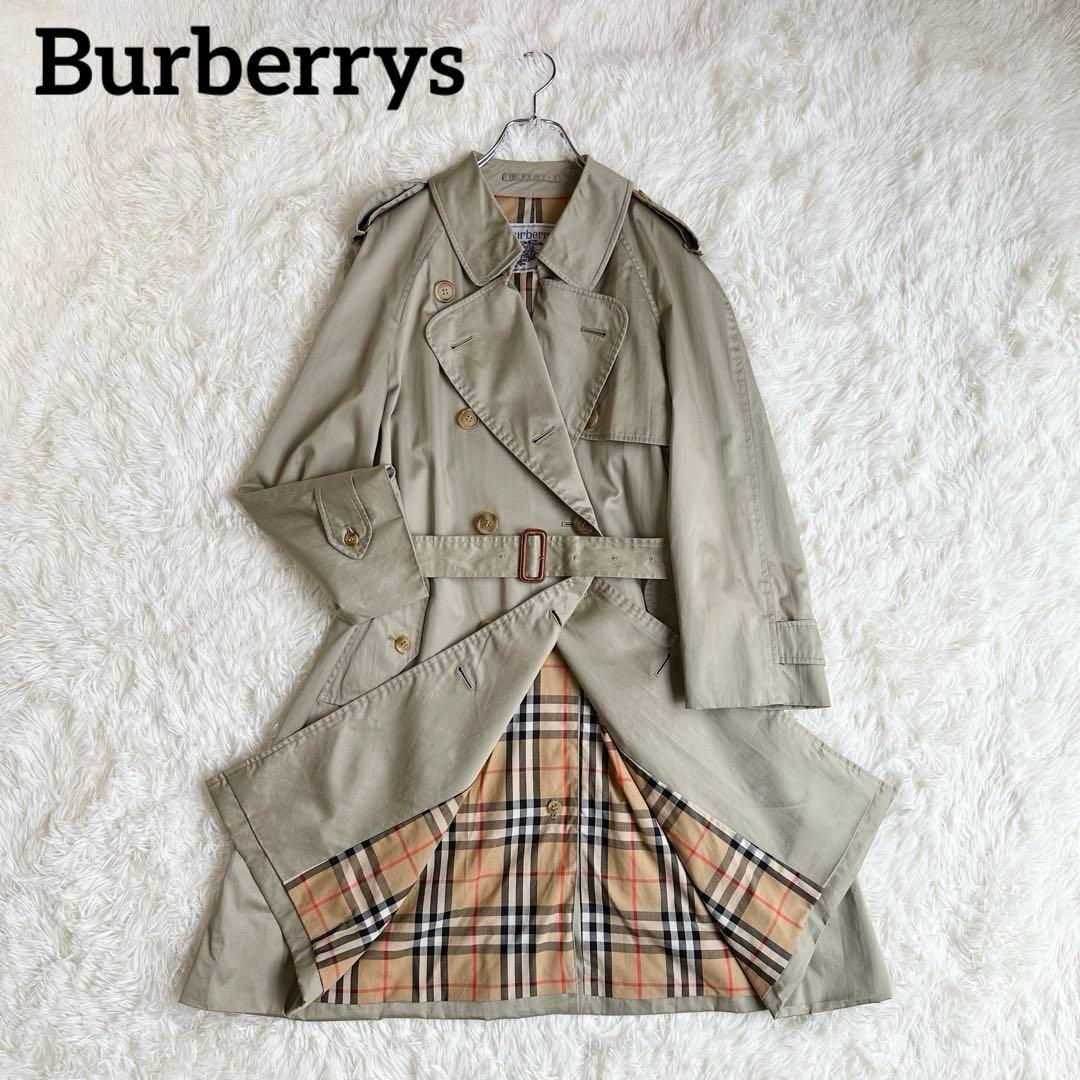 バーバリーズ 白タグ トレンチコート ワッシャー加工 ノバチェック 9AR M