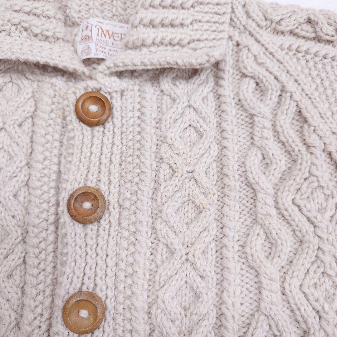 【茶タグ】INVERALLAN インバーアラン 3A 襟付き カーディガン