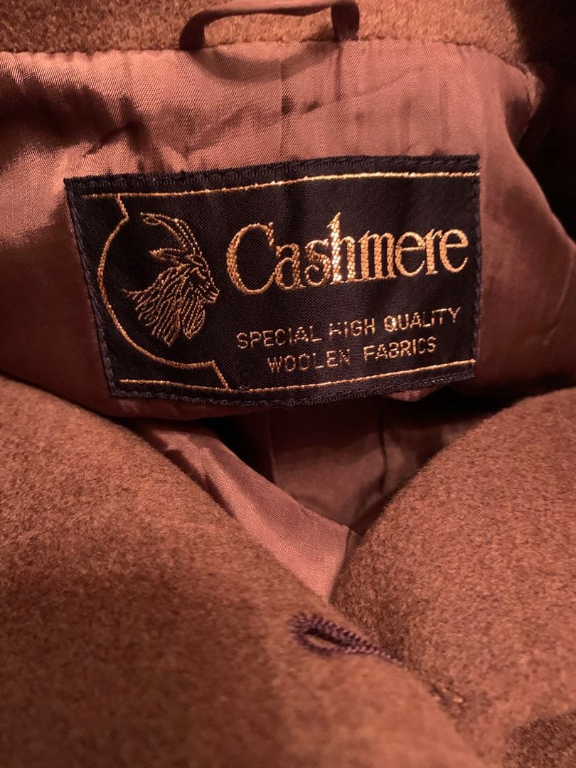 高等級 カシミヤ100% ロングコート ブラウン