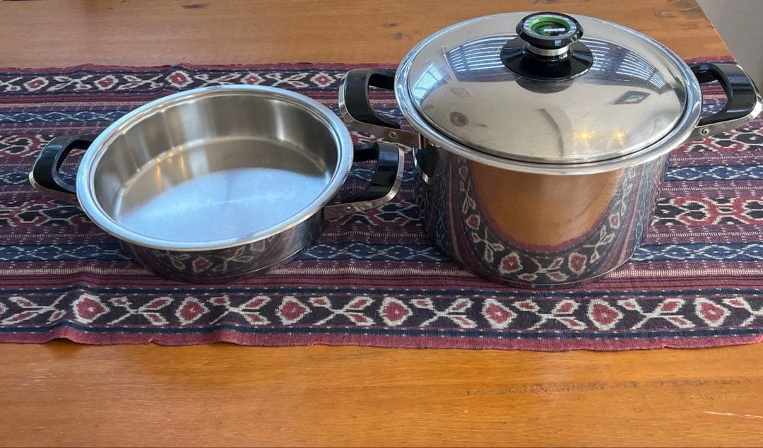 AMC ドイツ製　ステンレス鍋　２点セット蓋付