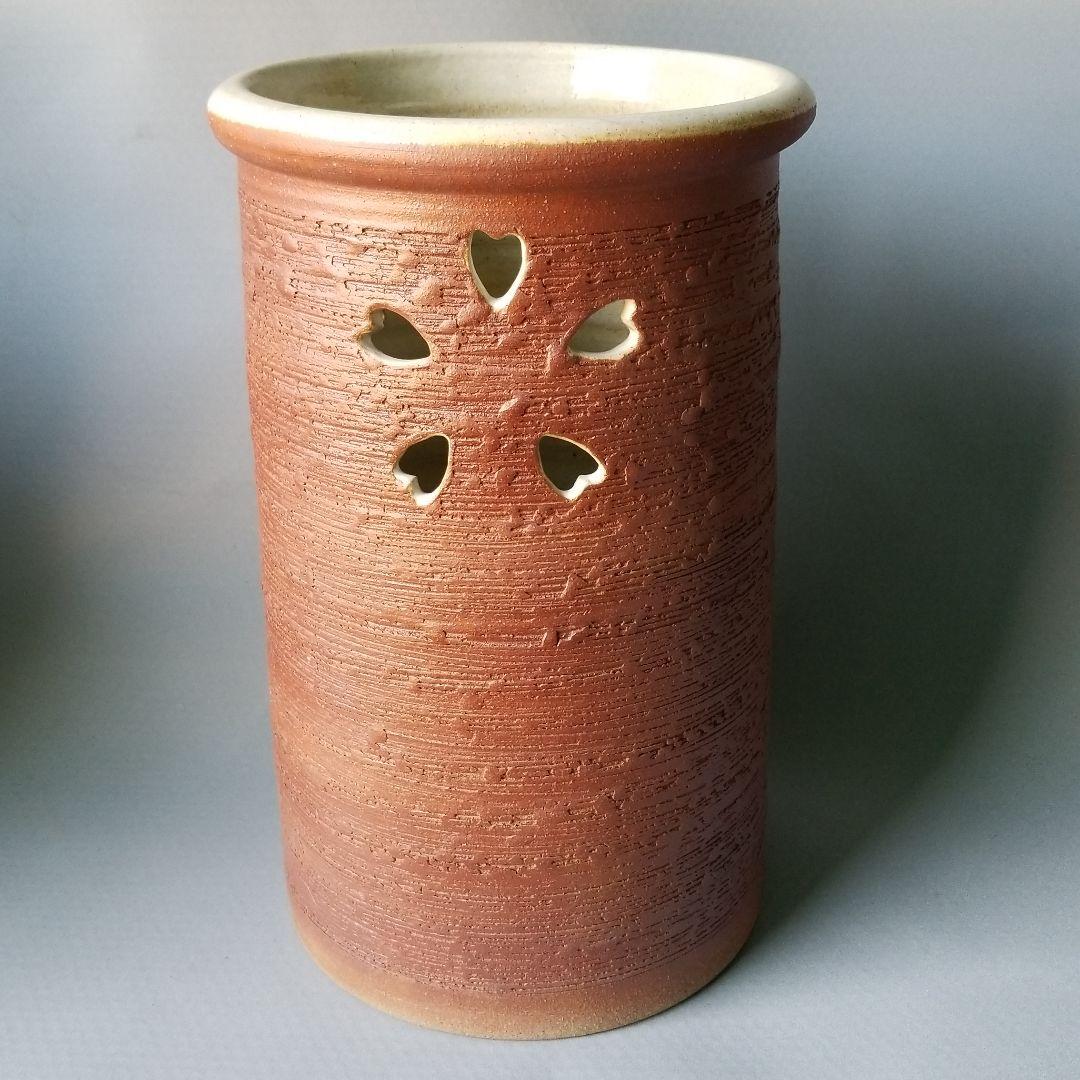 信楽焼傘立て  土味スカシ 高さ４４cm