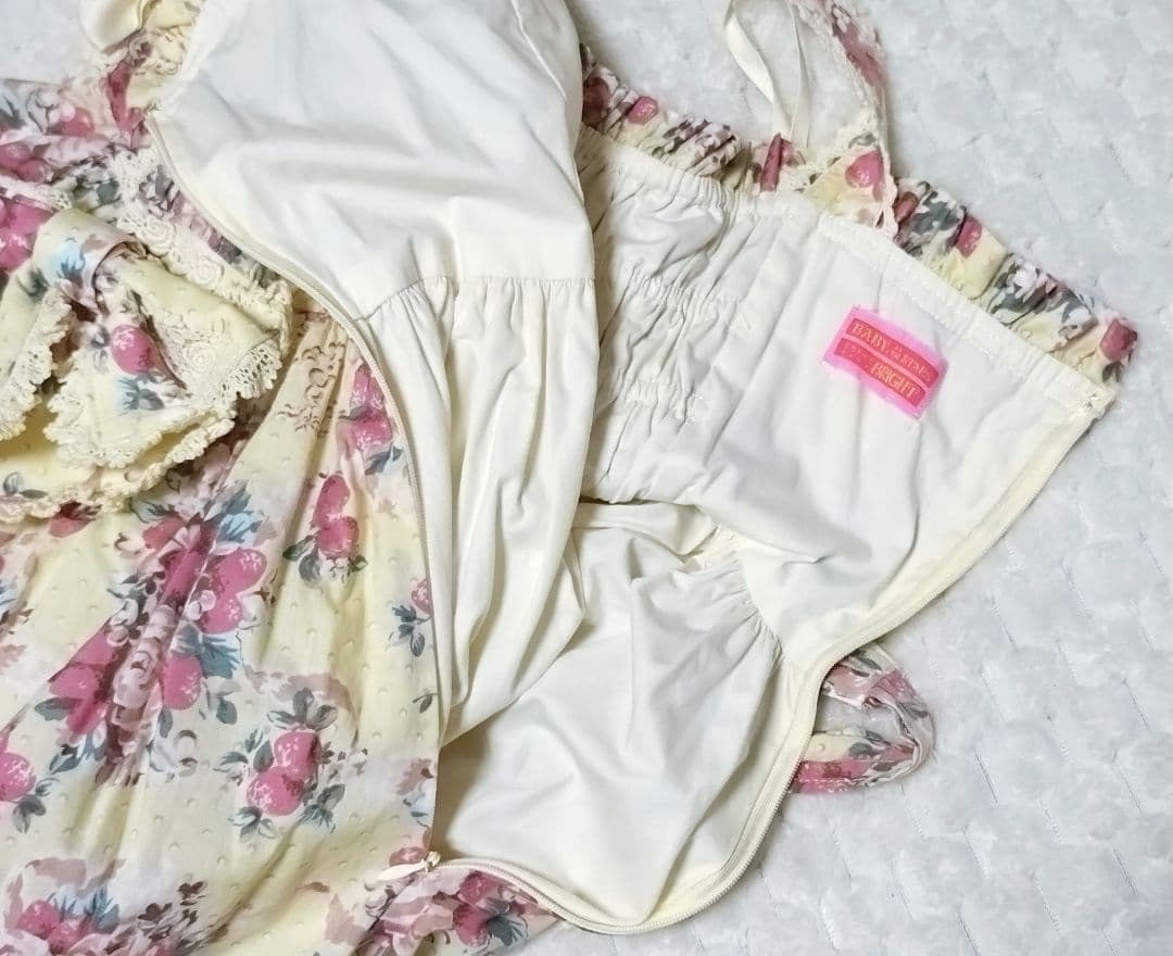 ヴィクトリアンシュガーブーケ柄ローズレースJSK 生成