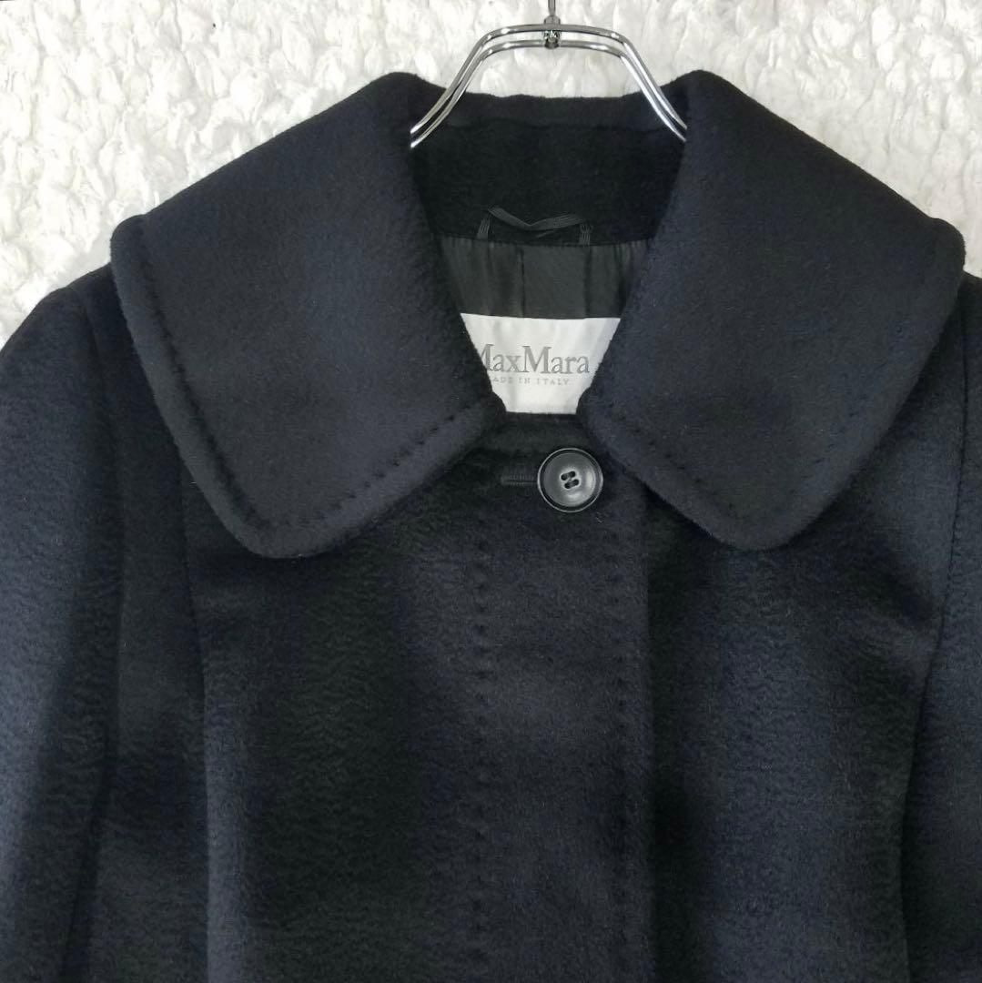 美品✨マックスマーラ 最高級白タグ ロングコート 大きいサイズ タッセルベルト