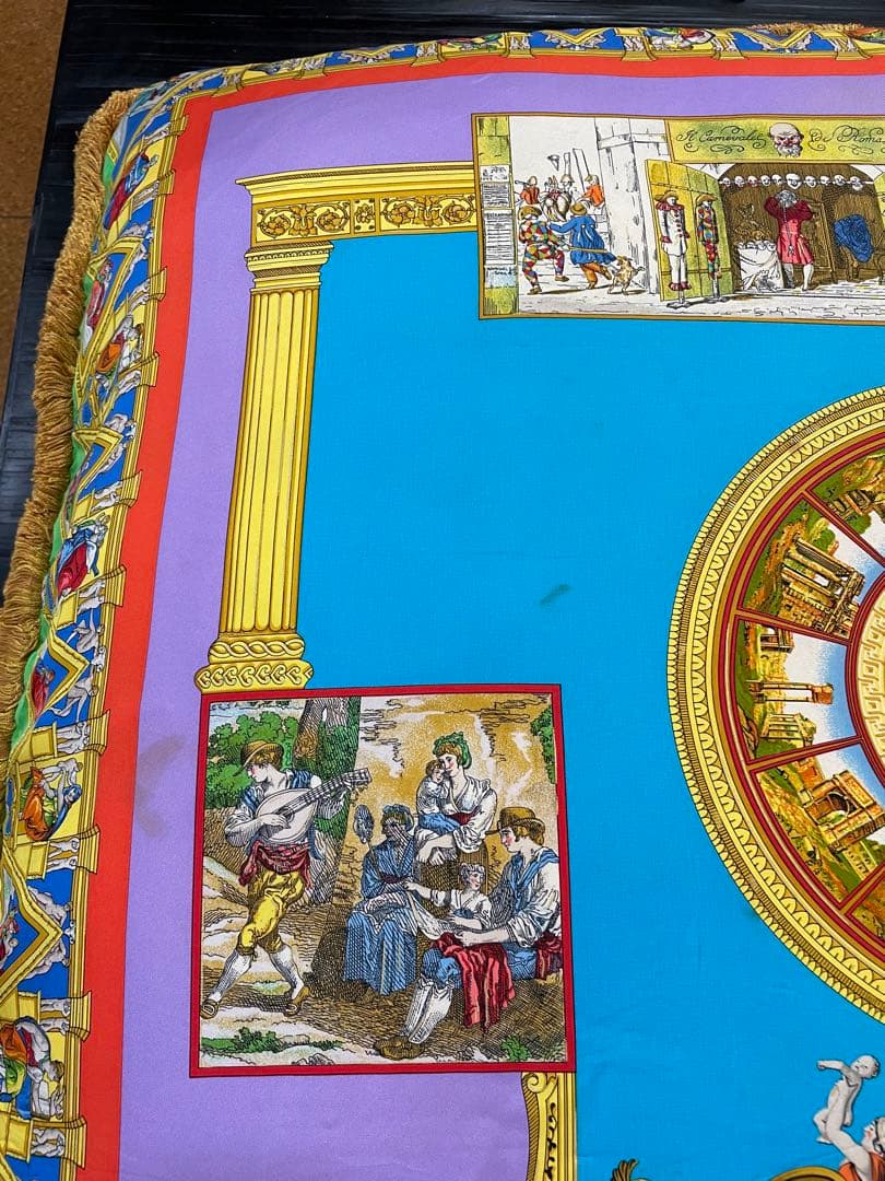 レア貴重‼︎ 価値ある ヴェルサーチ 超特大フリンジ付　 古代ローマ調