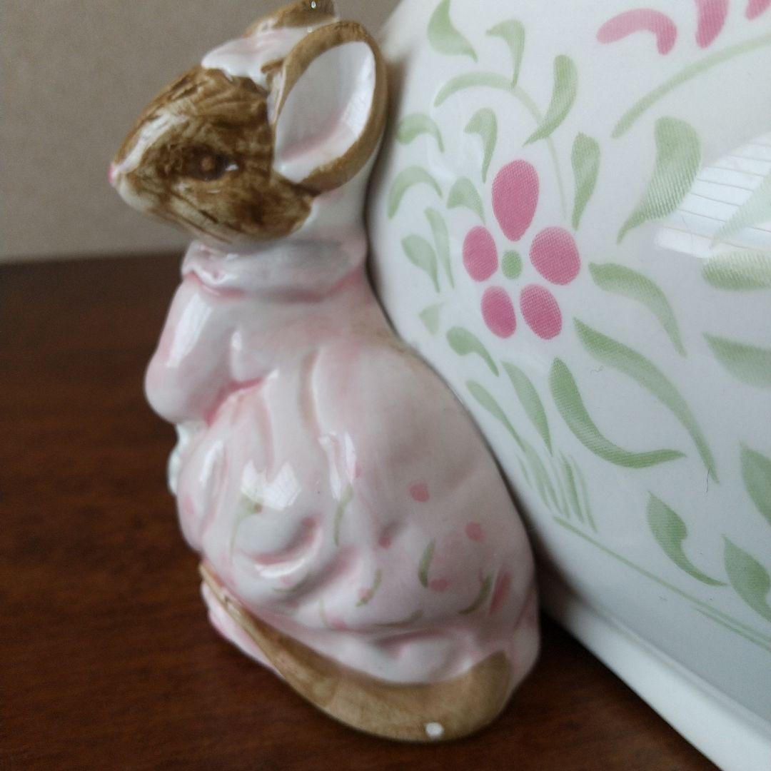 【レア】グロースターの仕立て屋 ティーポット型オルゴール \"二人でお茶を \"