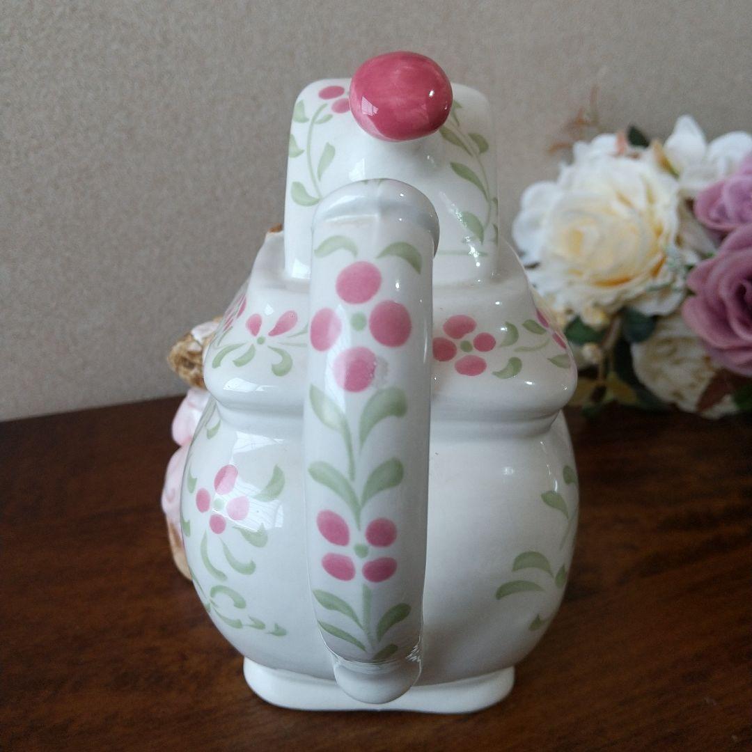 【レア】グロースターの仕立て屋 ティーポット型オルゴール \"二人でお茶を \"