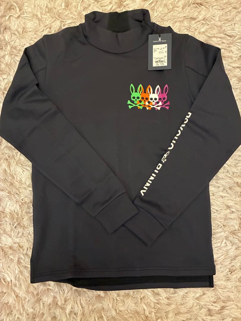 サイコバニーゴルフ　裏起毛長袖モックネック　M