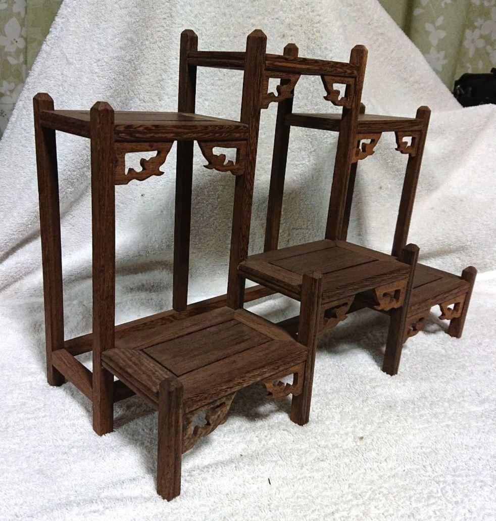 飾り棚木製多段式ディスプレイラックT158