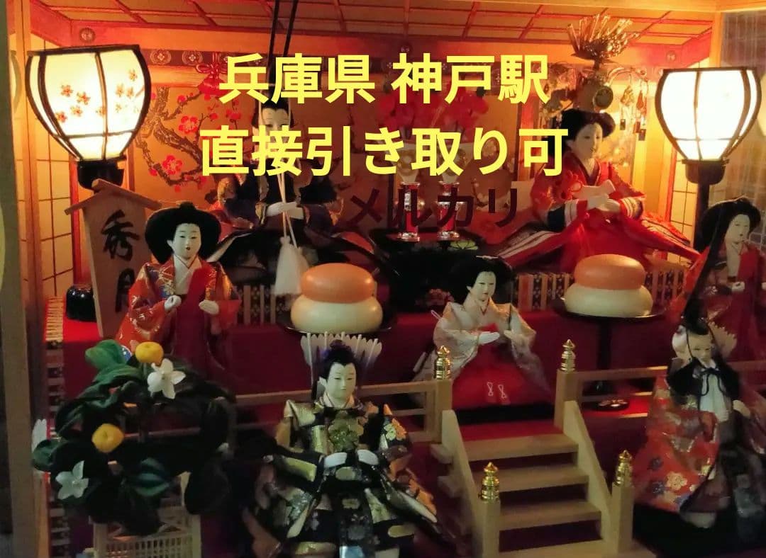 ★人形の秀月★雛人形◆7人 オルゴール◆ガラスケース付き 骨董品 美術品